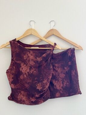 Princess Polly Adalos Two Piece Set Rose Floral Size 4